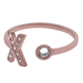 thumbnail image 2 of Anillo de Mujer Inicial Letra LuckyLy, Oro Rosa 18k y Zirconia Cúbica, Modelo Layla rosa UNITALLA, 2 of 6
