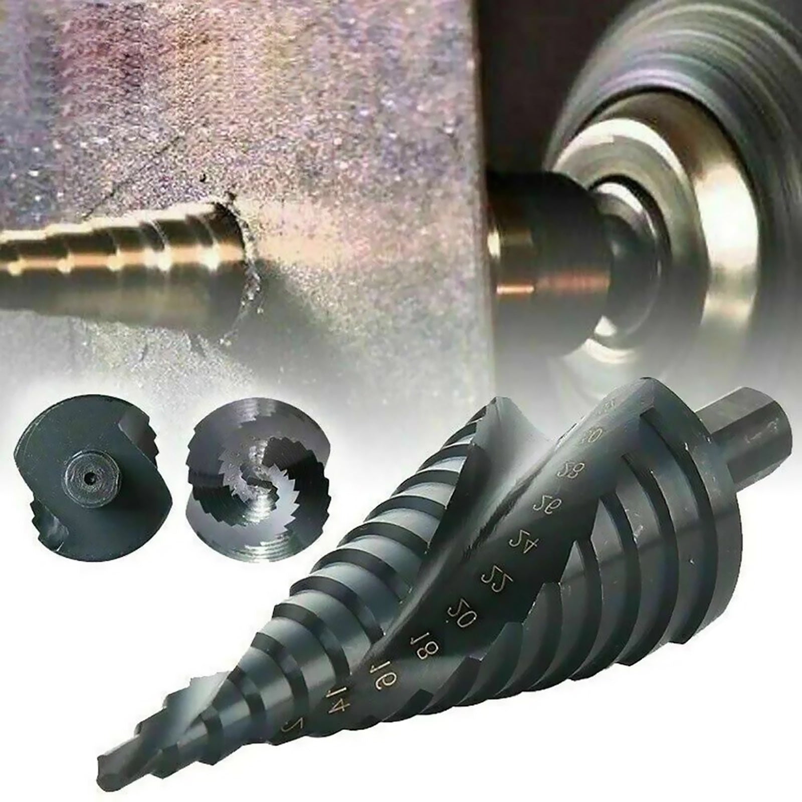 3PCS HSS Step Drill Bit Set Large Cone Titanium Bit Set Metal Hole Cutter 6mm 8mm 10mm TAPDRA Spare Part
