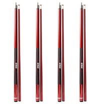 GSE Games & Sports Expert Set of 4 58" 2-Piece Fiberglass Graphite Composite Billiard Pool Cue Sticks for Commercial, Bar and House Use (4 Colors,18-21oz Available)