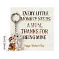 thumbnail image 3 of Key Chain,Key Ring Key Holder Metal Keychain Key Accessories普通产品 -> Jewelry & Watches -> 饰品 -> Keychains 钥匙扣Acrylic Monkey Keychain Cute Mother And Child Monkey Bag Charm Sparkling Animal Key Ring, 3 of 7