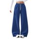 thumbnail image 4 of Neewe Wide Leg Cargo Pants for Women Drawstring Elastic Waist Barrel Baggy SweatPant with Pockets, 4 of 7