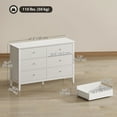 thumbnail image 3 of HOMCOM Commode Cannelée à 6 Tiroirs pour Chambre, Double Commode, Blanc, 3 of 10