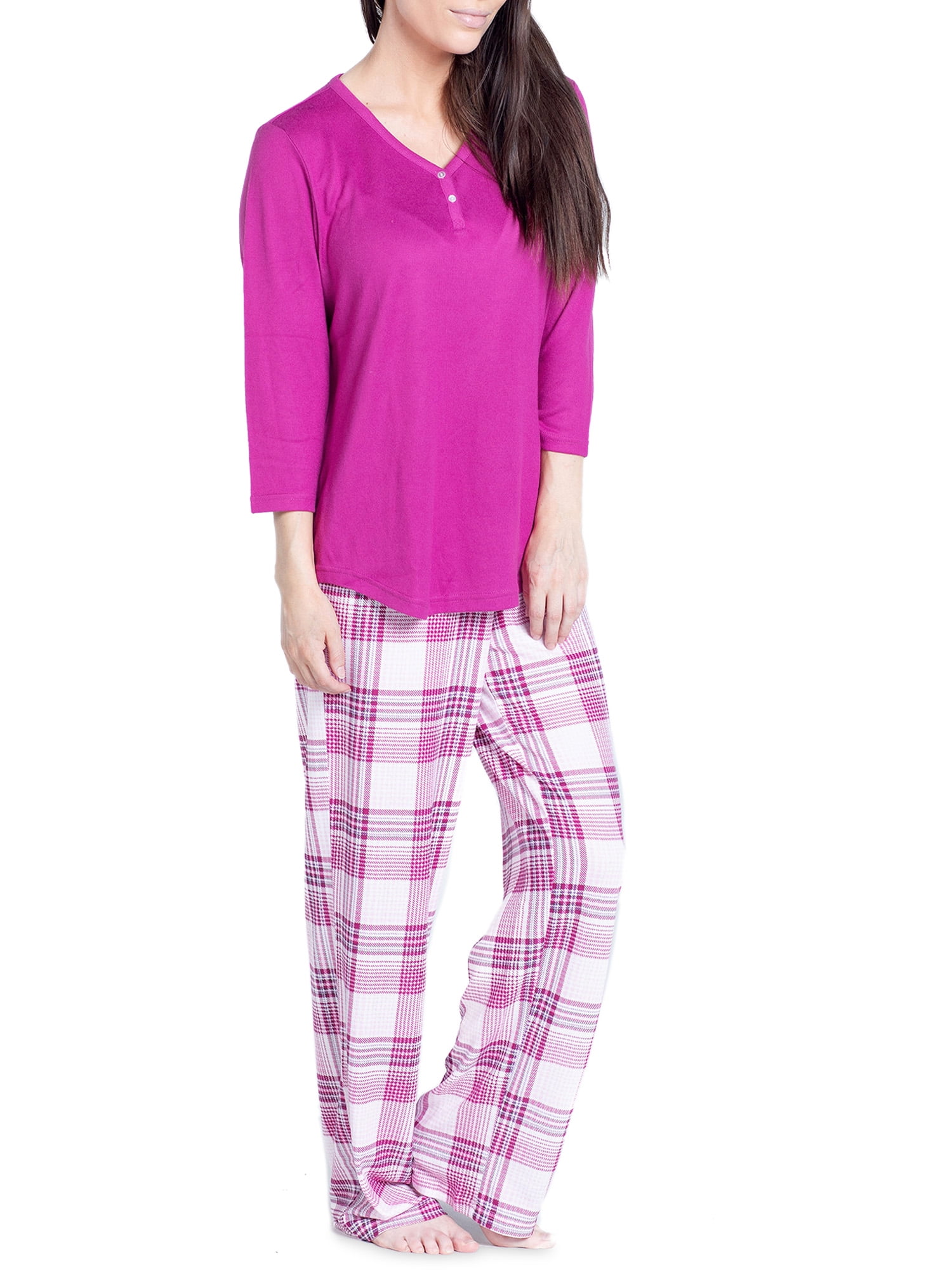 Hanes - Hanes Women's Long Sleeve Top and Jogger Pajama Set - Walmart.com - Walmart.com