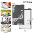 thumbnail image 6 of Yayeee 100% Cotton Hand Towels for Bathroom 16" x 28" Soft Absorbent Kitchen Towel, Sitting on The Moon, 6 of 7