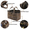 thumbnail image 3 of Sac à Outils, Sac à Outils en Toile Cirée Robuste de 13 Pouces 16oz à Grand Ouverture Résistant à l'Eau, Fourre-Tout pour Outils avec Poignée pour Outils, Wre, 3 of 6