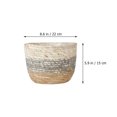 thumbnail image 3 of 2Pcs Weaving Straw Flower Baskets Plant Container Woven Baskets Planters for Desktop, 3 of 8