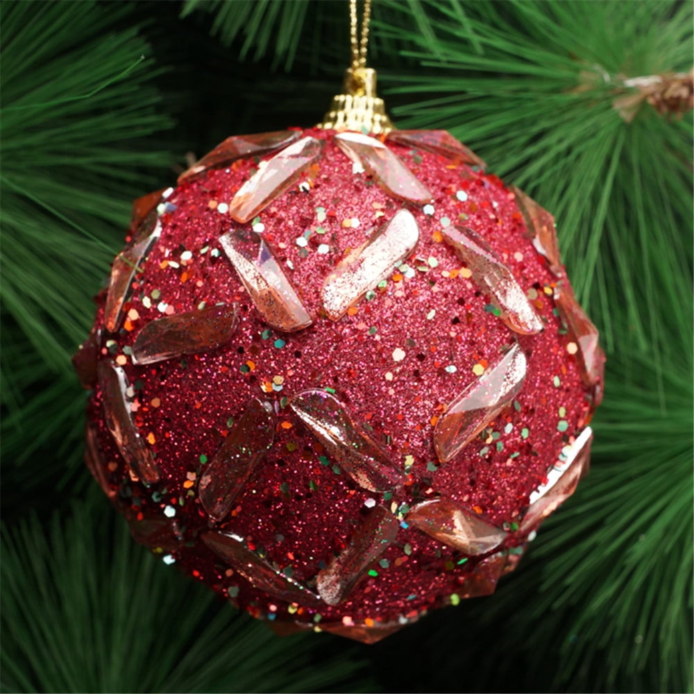 Blue 3 Hot Fashion Christmas Rhinestone Glitter Baubles Balls Xmas Tree Ornament Decoration