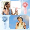 thumbnail image 6 of Mini Portable Fan Bulk Cute Handheld Lightweight Small Little Personal Hand Eyelash Fan 3 Speeds USB Rechargeable for Women Men Indoor Outdoor Makeup Travel Camping (black, 6 Pcs), 6 of 6