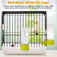 thumbnail image 4 of ACDANC Automatic Bird Water Dispenser 2 Pcs No Mess Parrot Cage Water Feeder Drinker Suspended Bird Drinking Device Parakeet Cage Accessories (Green), 4 of 9
