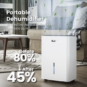 DuraComfort Dehumidifier for Basement, Large Room up to 1000 Sq.ft, 8 Pints Dehumidifiers for Home with Drain Hose