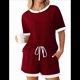 thumbnail image 1 of Traje de Corta con Bloques de Color Rojo Vino L, 1 of 7
