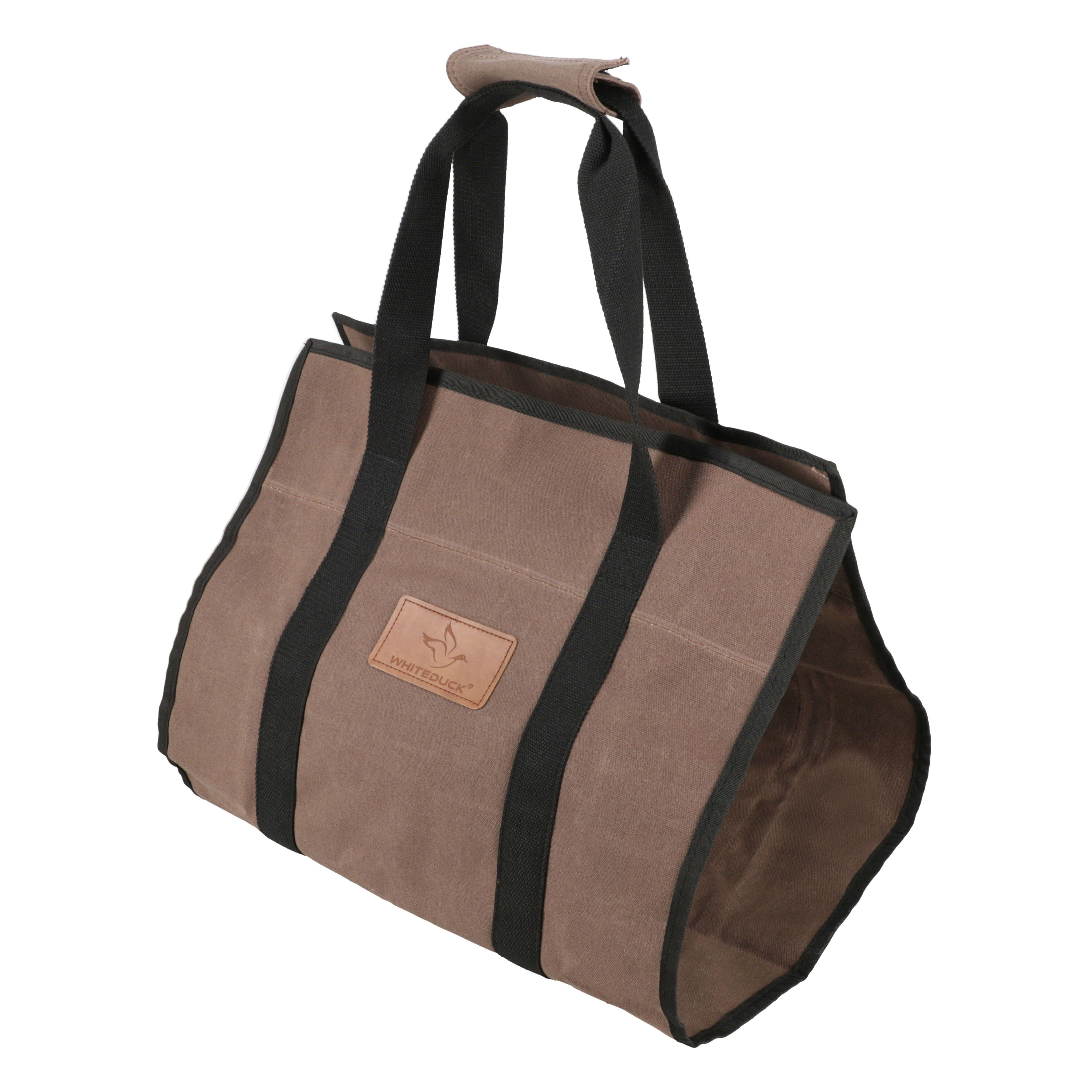 Gonex Canvas Wood Log Carrier Indoor Fireplace Firewood Totes Holders Stove Tools Black