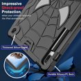 thumbnail image 5 of Dteck for Samsung Galaxy Tab S8 / S7 11 Inch Tablet Case with Pencil Holder, Heavy Duty Hybrid Shockproof Rugged Kids Case with Kickstand Crossbody Shoulder Strap,Black, 5 of 5