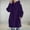 Purple, variant on Babysbule Winter Jackets for Women Women's Solid Color Hoodie Zipper Long Sleeve Sweatshirts Long Coat Tops With Pockets