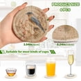 thumbnail image 6 of 6 Pcs Drink Coasters with Holder 3.94in Woven Coasters for Drinks Bluebird and Ancient Flowers Coaster Set for Protection Table, 6 of 7