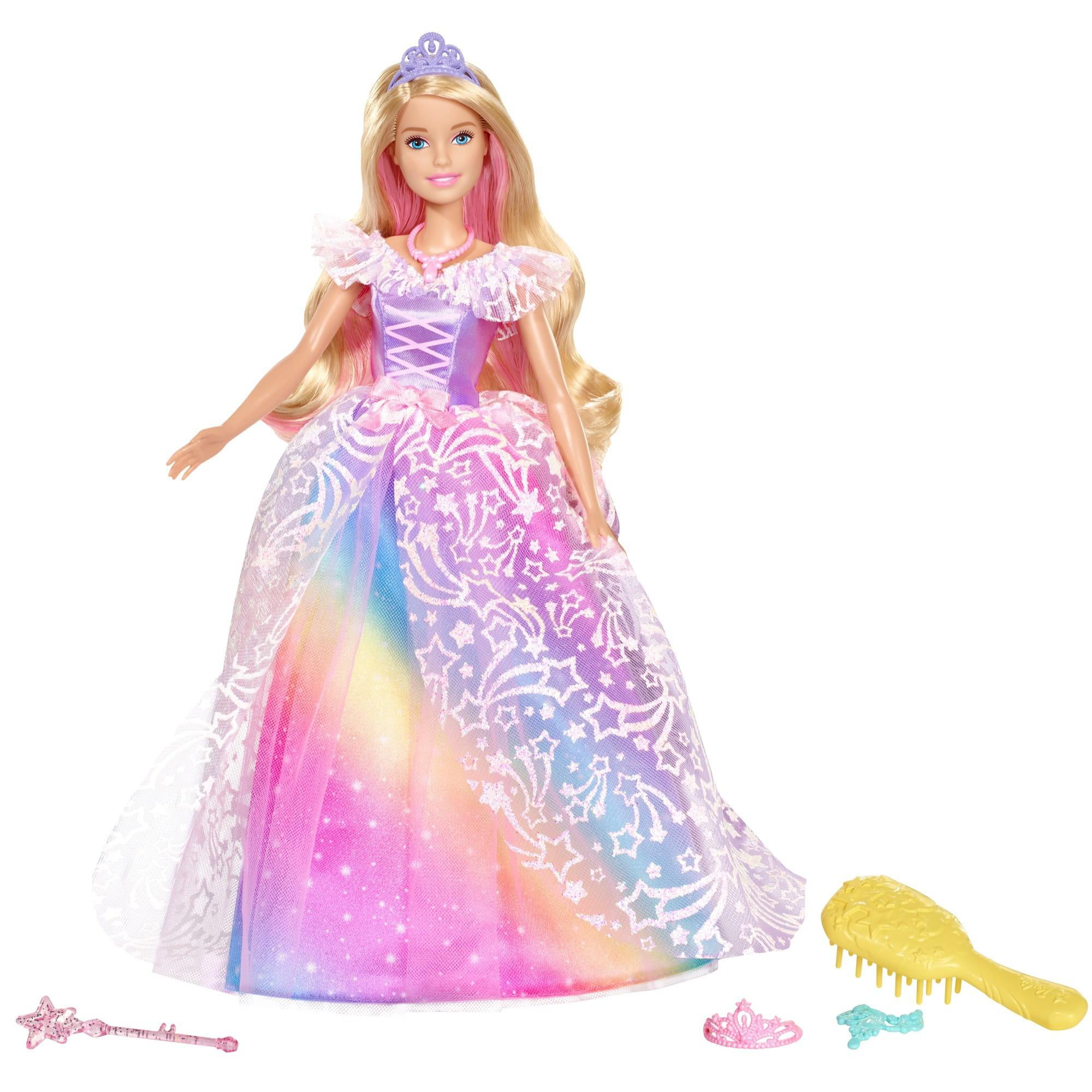 Groenland bord Sleutel Barbie Dreamtopia Royal Ball Princess Doll, Blonde Wearing Glittery Rainbow  Ball Gown - Walmart.com