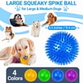 thumbnail image 2 of Pelotas para perros LECHONG, tamaño grande, 11,4 cm, goma con púas, paquete de 4 unidades, 2 of 7