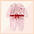 thumbnail image 6 of VERUGU Baby Romper British College Style Fashion Jumpsuit Fall Winter Gentleman Long Sleeve Round Neck Outdoor Onesie with Bowknot Pink 6M, 6 of 6