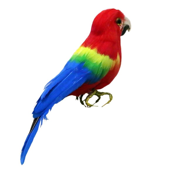 Colorful Foam Feathered Artificial Bird Model Outdoors Garden Wedding Decoration Ornament - Multi, Parrot #4 Parrot 4