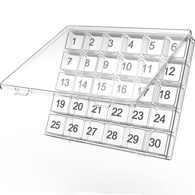 Tumotour MoistureProof Weekly Organizer 4 Times A Day Large 7 Day Box Portable For Travel With Removable Individual Containers