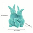 thumbnail image 3 of Blue Easter Flocked Bunny Figurine - Minimalist Style Festive Decoration with Easy Display Dust Resistant Durable, Cute Rabbit Ornament for Home Desktop & Easter Decor, Blue, 1pc, 3 of 6