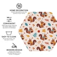 thumbnail image 3 of Honeii Forest Squirrel Nuts print Leather Coaster Set of 4, ideal for safeguarding your furniture from drinks spills and effortless cleanup-Hexagon, 3 of 6