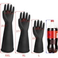 thumbnail image 2 of Black Rubber Gloves Extra Large, 22" Long Chemical Resistant Gloves,, 2 of 5