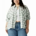 thumbnail image 2 of Levi's Womens Bebe Plaid Button Up Shirt, Multicoloured, Plus Size, 3X, 2 of 3