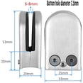 thumbnail image 4 of MYOYAY 24PCS Stainless Steel Glass Clamps 6-8mm Adjustable Glass Brackets Rounded Back for Balustrade, Staircase, Handrail, 4 of 4