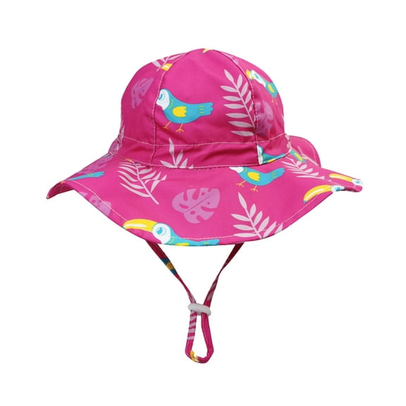 Otqutp Fashion Caps for Children Baby Girls Boys Toddler Floral Cartoon Print Outdoor Adjustable Bucket Sun Beach Hat