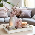 thumbnail image 3 of MAONAME White Decorative Tray, 15.7" X 11.8" Plastic Serving Tray with Handles, Printed Marble Glass Tray, Rectangular Tray for Coffee Table, 3 of 8