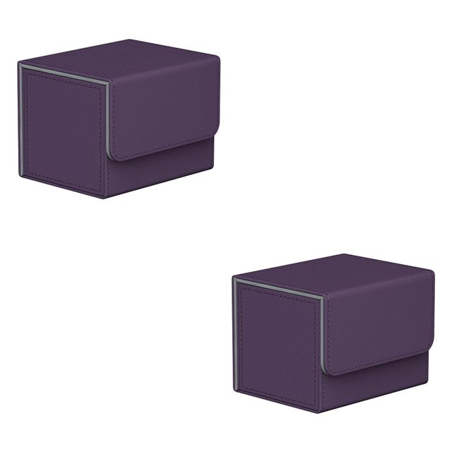 Vogacara Caja de almacenamiento de tarjetas comerciales con tapa Organizador portátil de PU de gran capacidad Juego Caja coleccionable Contenedor Adultos Type1 NO1 Vogacara CBP255201