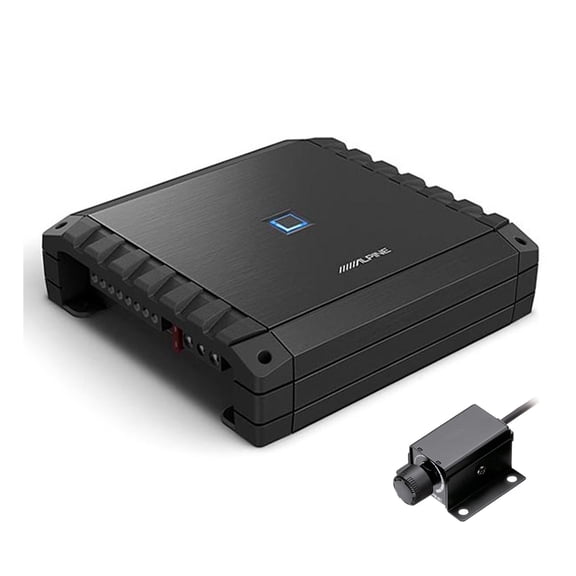 Alpine S2-A36F S-Series Class-D 4-Channel Amplifier & RUX-KNOB.2 Remote Bass Knob Bundle