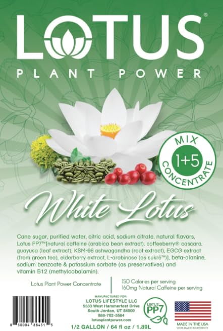 Lotus Plant Energy White Lotus 5:1 Energy Concentrate, 64 fl. oz.