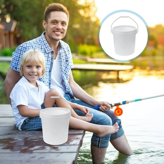 Stri Portable Plastic Bucket White Plastic Bucket Plastic Water Bucket 3 Gallon Bucket