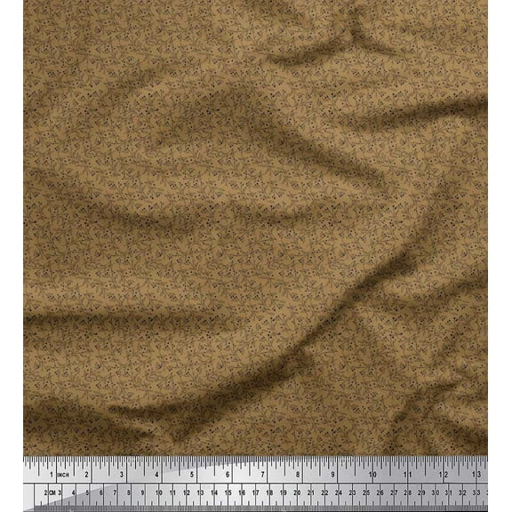 Soimoi Cotton Duck Fabric Leaves & Berries Shirting Fabric Prints by Yard 42 Inch Wide