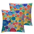 thumbnail image 2 of COMIO Watercolor Polka Dot Circles Rainbow Colorful Pillow Covers Decorative Lumbar Throw Pillowcase Couch Cushion Cover for Home Decor Living Room Bedroom College Dorm Bed Car Sofa Sofa,2 pcs White, 2 of 6