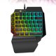 thumbnail image 5 of EeaseMX Teclado mecánico K15 para una sola mano, para zurdos, con sensación de mano, para juegos, para teléfono doméstico, color negro, 5 of 7