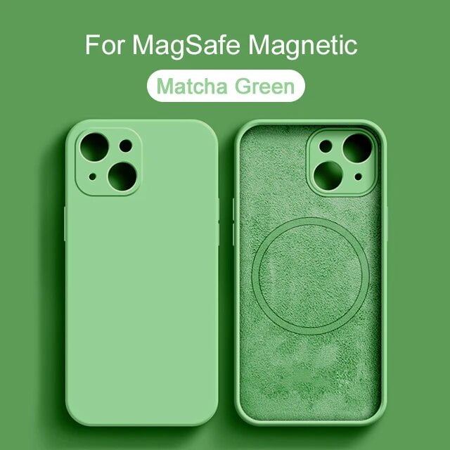 Magnetic Liquid Silicone Case For iPhone 14 12 13 Pro Max Plus For Magsafe Wireless Charging Cases Cover