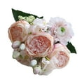 thumbnail image 2 of Clearance Artificial flowers under $5,5 Bundles Artificial Peony Flowers Rose Home Party Wedding Decorative Fake Roses Bouquet, 2 of 2