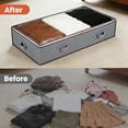 thumbnail image 6 of 6Pack Under Bed Storage Containers with Zipper & Handles, Large 90L Foldable Underbed Storage Bags for Blankets, Clothes & Bedding, Breathable Fabric Organizer with Clear Window, 39.4 x 19.7 x 7.1 in, 6 of 7