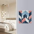 thumbnail image 4 of Yayeee Toggle Light Switch Wall Plate 3-Gang 6.37"x4.48" Decorative Outlet Cover, Blue Geometric, 4 of 7