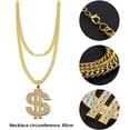 thumbnail image 5 of de disfraces de , conjunto de 4 piezas de rapero, accesorios retro 80S / 90S, colla colgante, trajes, suministros, de Colcomx Traje de traje, 5 of 5