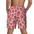 thumbnail image 2 of Lsque Mens Swim Trunks Cartoon Strawberry Pattern - Bathing Suit Compression Liner - Beach Swim Shorts Swimwear - (S-3XL) - Stretch Quick Dry -X-Large, 2 of 9