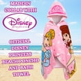thumbnail image 2 of Poncho toalla con capucha Disney Princesas para niños 125x80 cm algodón, 2 of 9