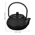 thumbnail image 2 of Milisten Tetera De Hierro Fundido Negro Con E Interior Saludable Para Té, 2 of 6