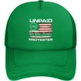 thumbnail image 1 of Unpaid Peaceful Protester Trucker Hat Men Women Mesh Cap Black, 1 of 8
