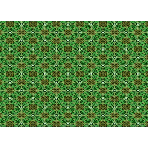 Ahgly Company Indoor Rectangle Patterned Dark Forest Green Area Rugs, 3' x 5'