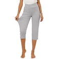 thumbnail image 5 of Gytharion Women's Capris Yoga Pants Straight-leg Elastic Waist Leggings Solid Color Stretchy Workout Yoga Pants with Pockets, 5 of 6