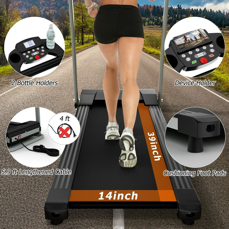 Costway 800W Folding Treadmill Electric /Support Motorized Power Running  Fitness Machine 